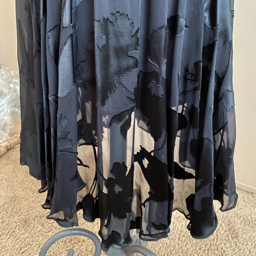 NWT LONG BLK SILK DRESS W/JACKET S - Picture 4 of 10